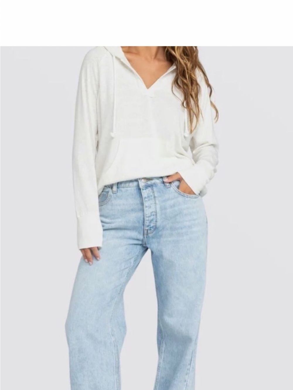 Roxy White pullover hoodie